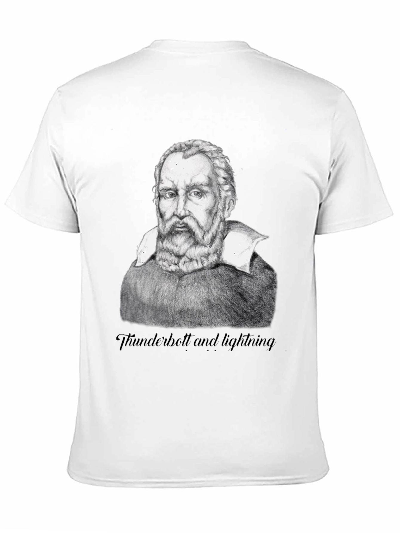 Galileo Portrait T-Shirt - Thunderbolt and lightning