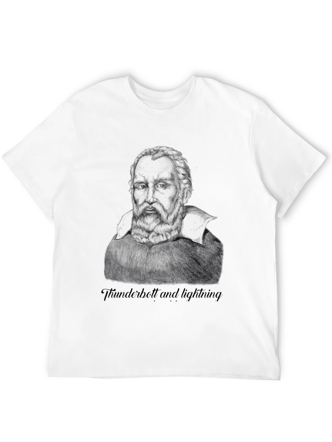 Galileo Portrait T-Shirt - Thunderbolt and lightning