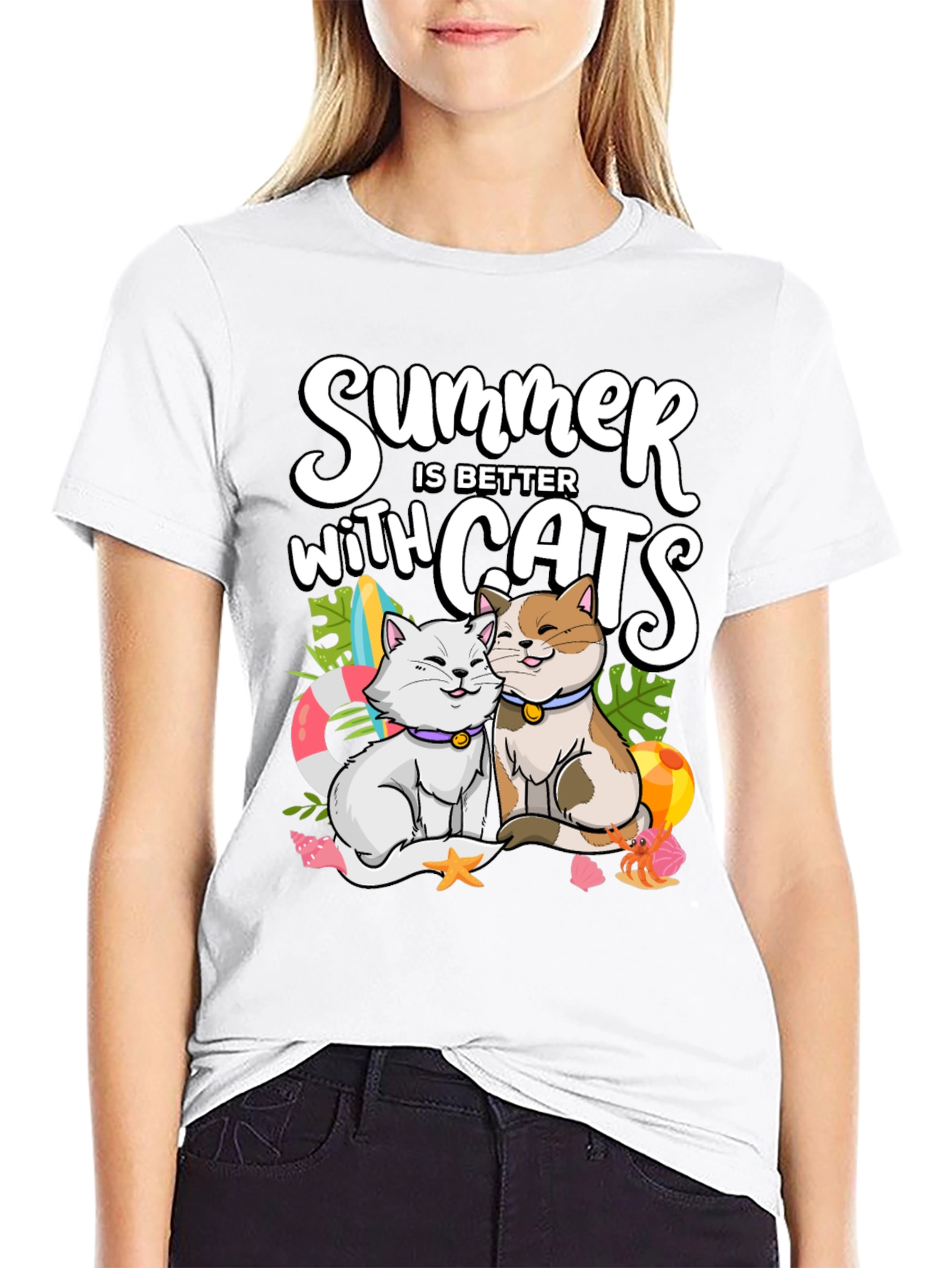 Summer Cats T-Shirt: Better with Cats!