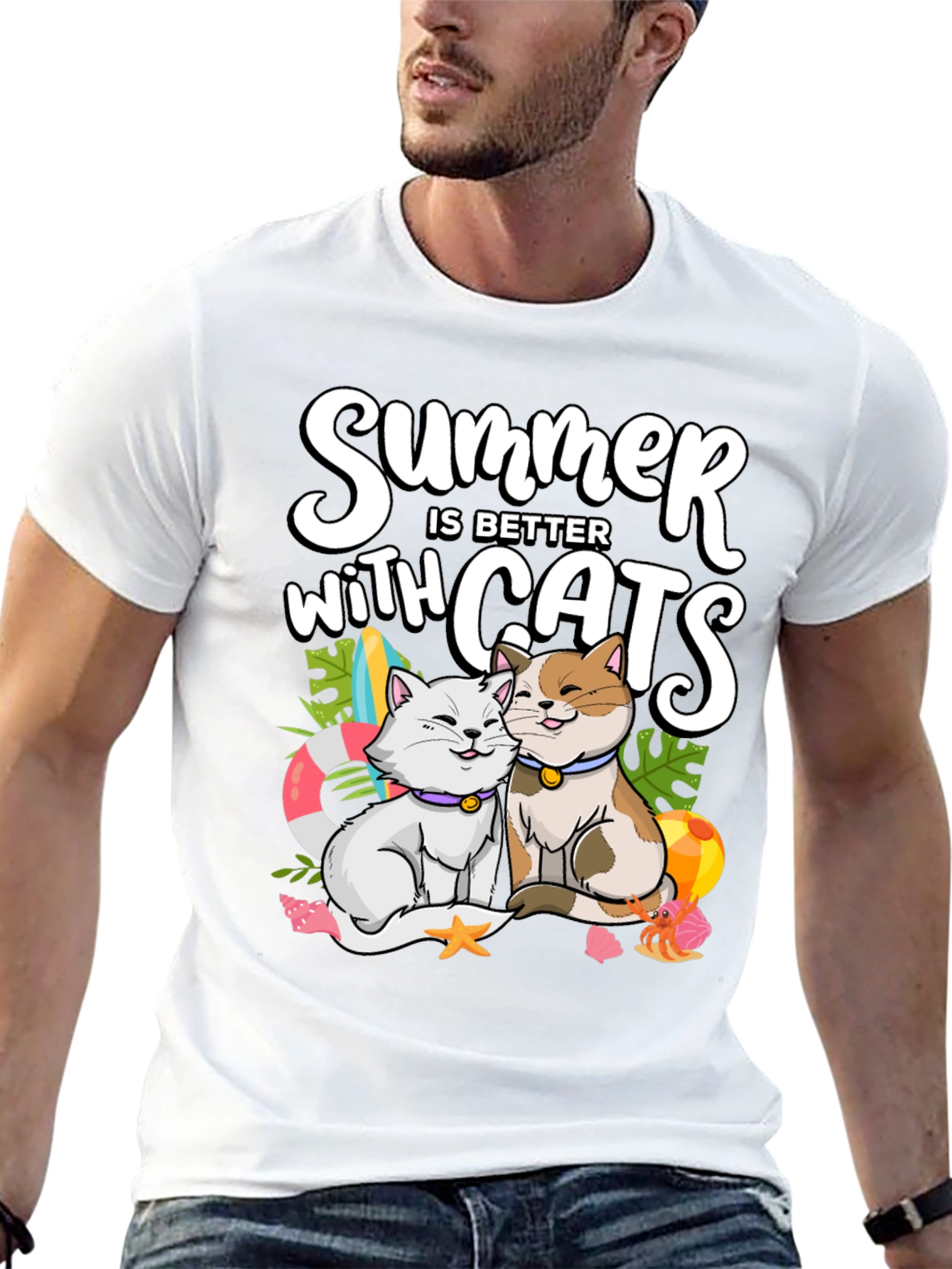 Summer Cats T-Shirt: Better with Cats!