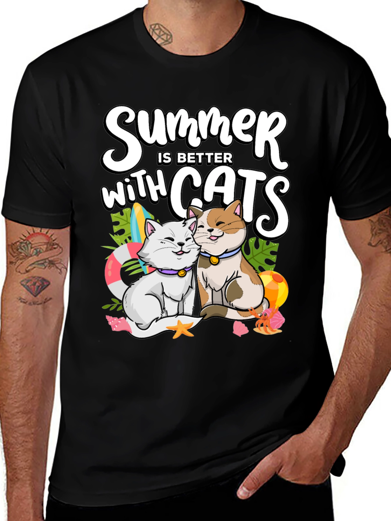 Summer Cats T-Shirt: Better with Cats!