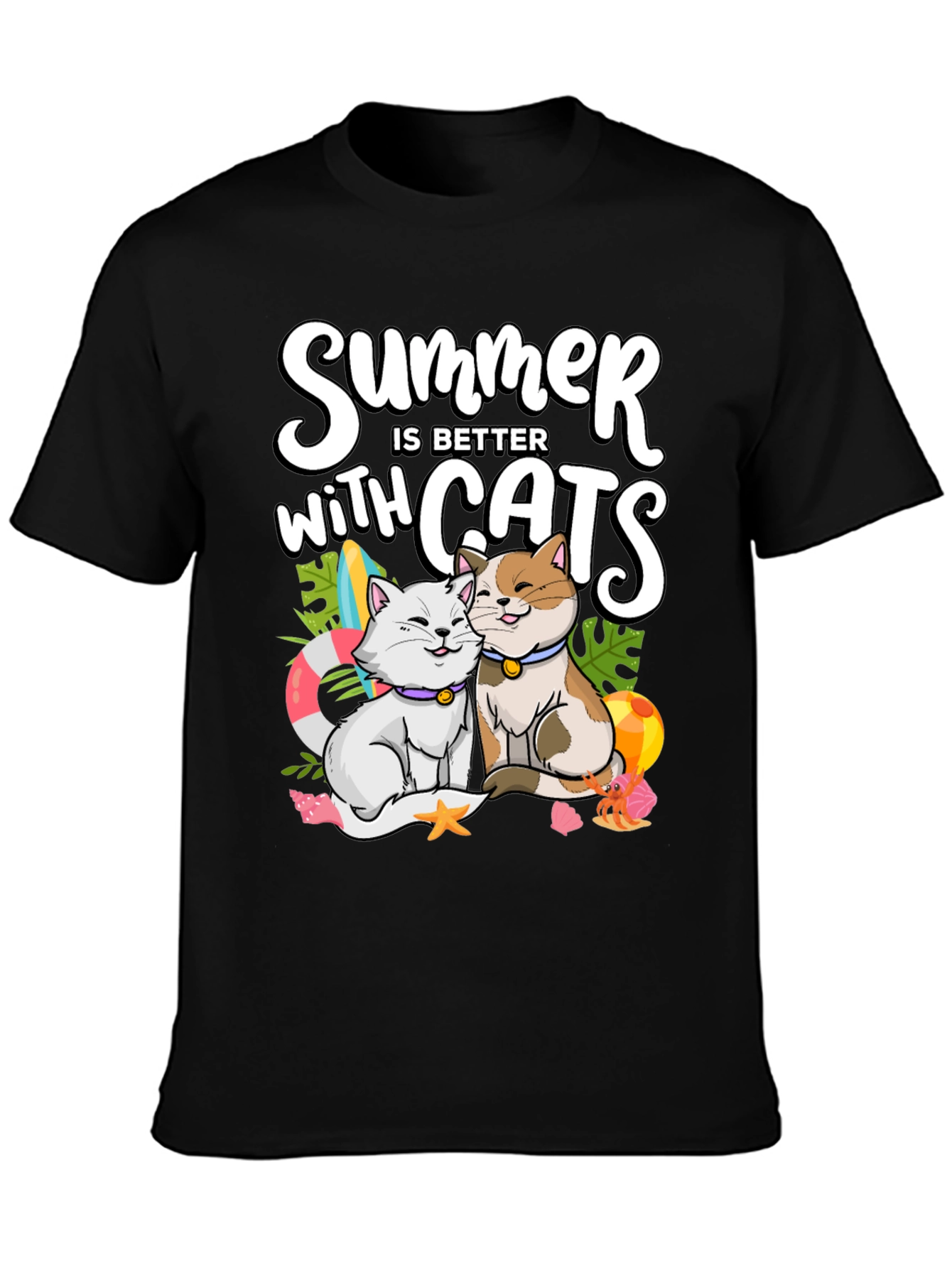 Summer Cats T-Shirt: Better with Cats!