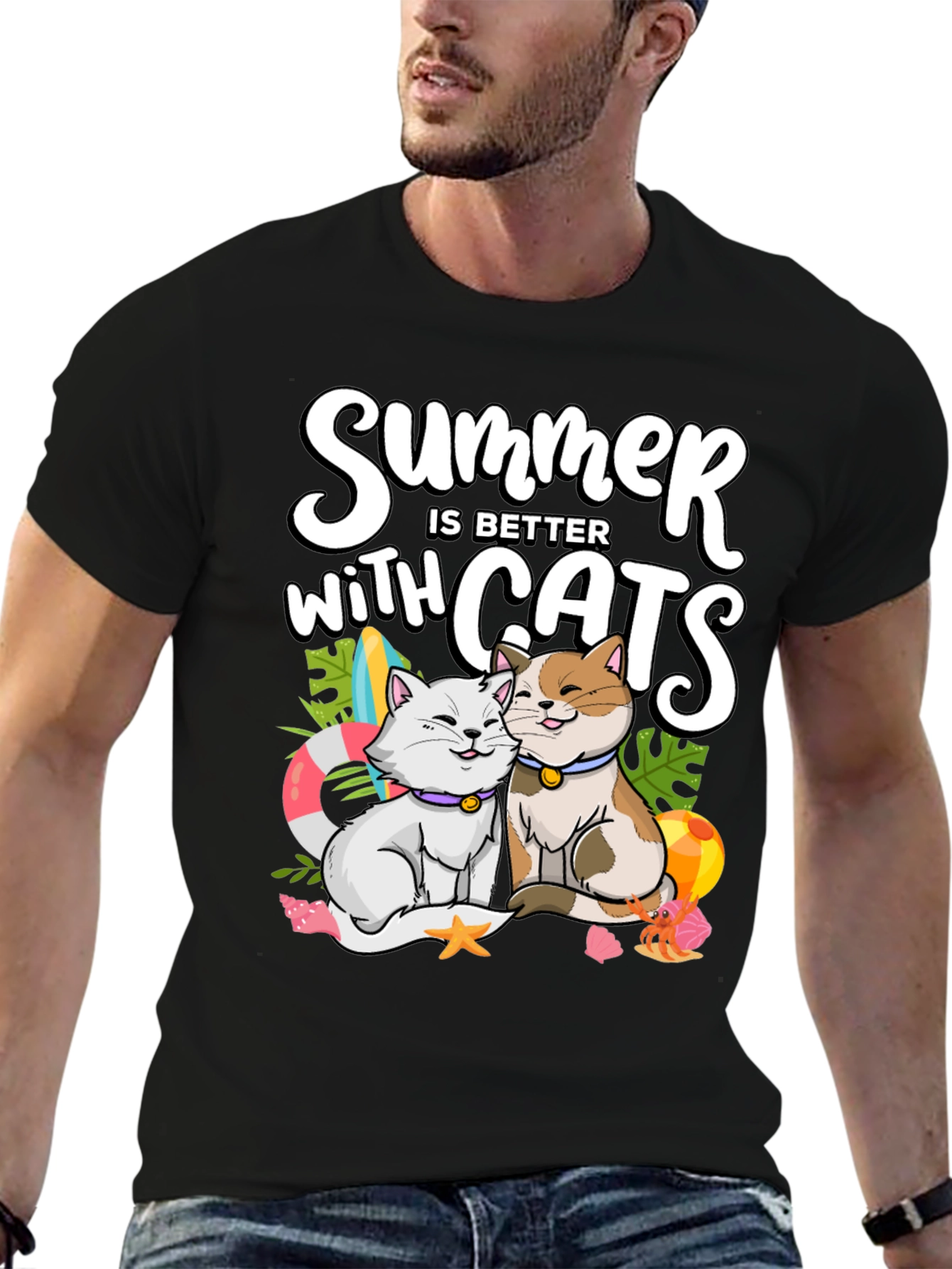 Summer Cats T-Shirt: Better with Cats!