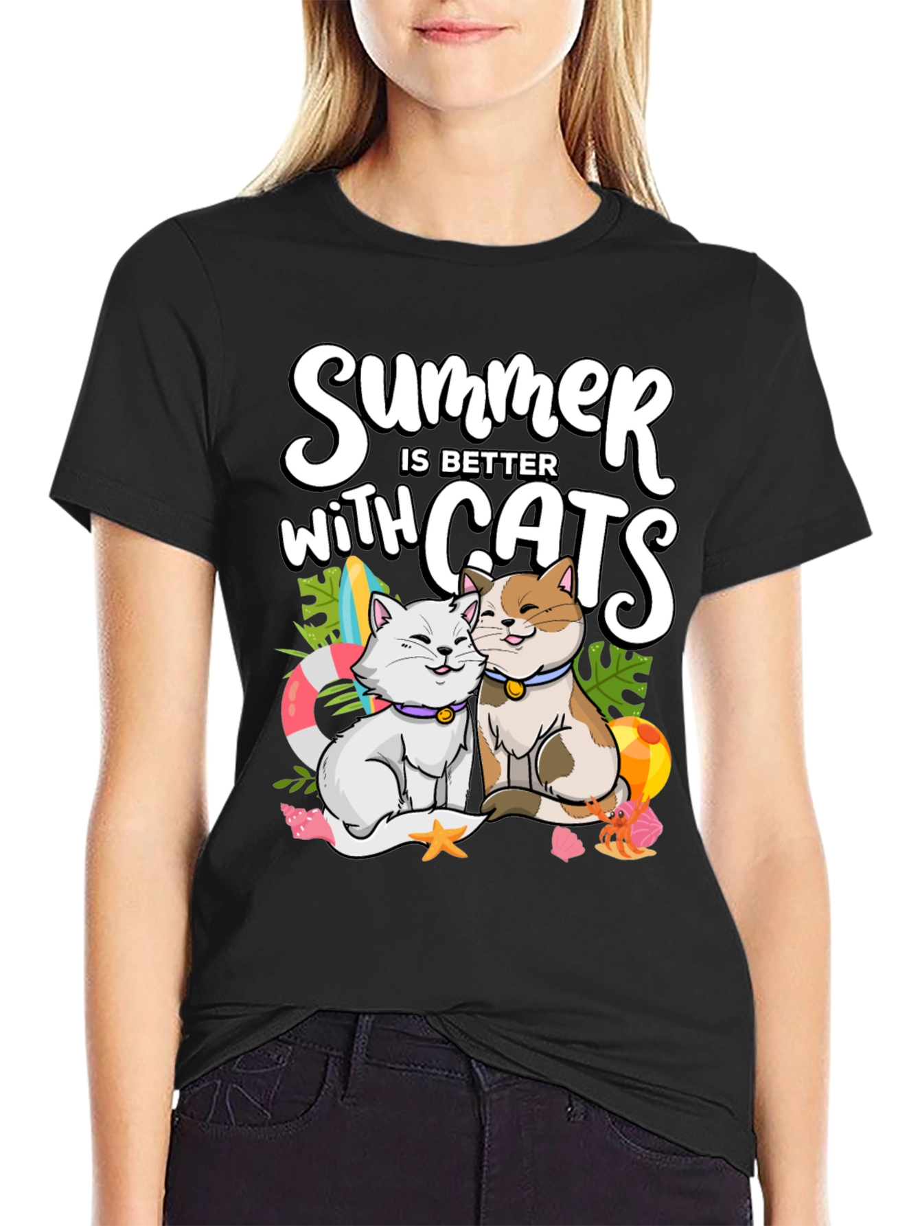 Summer Cats T-Shirt: Better with Cats!