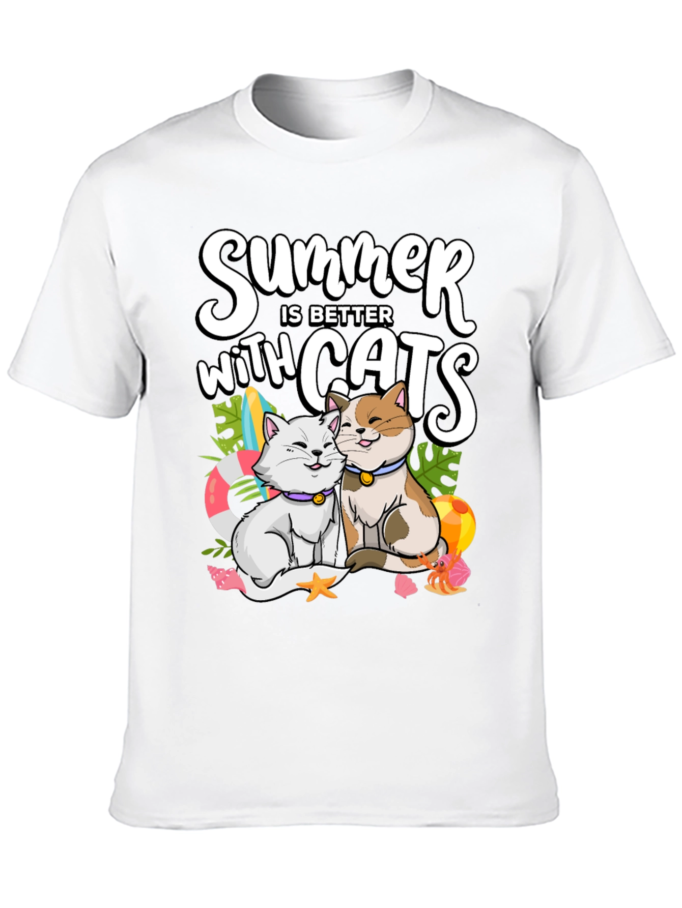 Summer Cats T-Shirt: Better with Cats!
