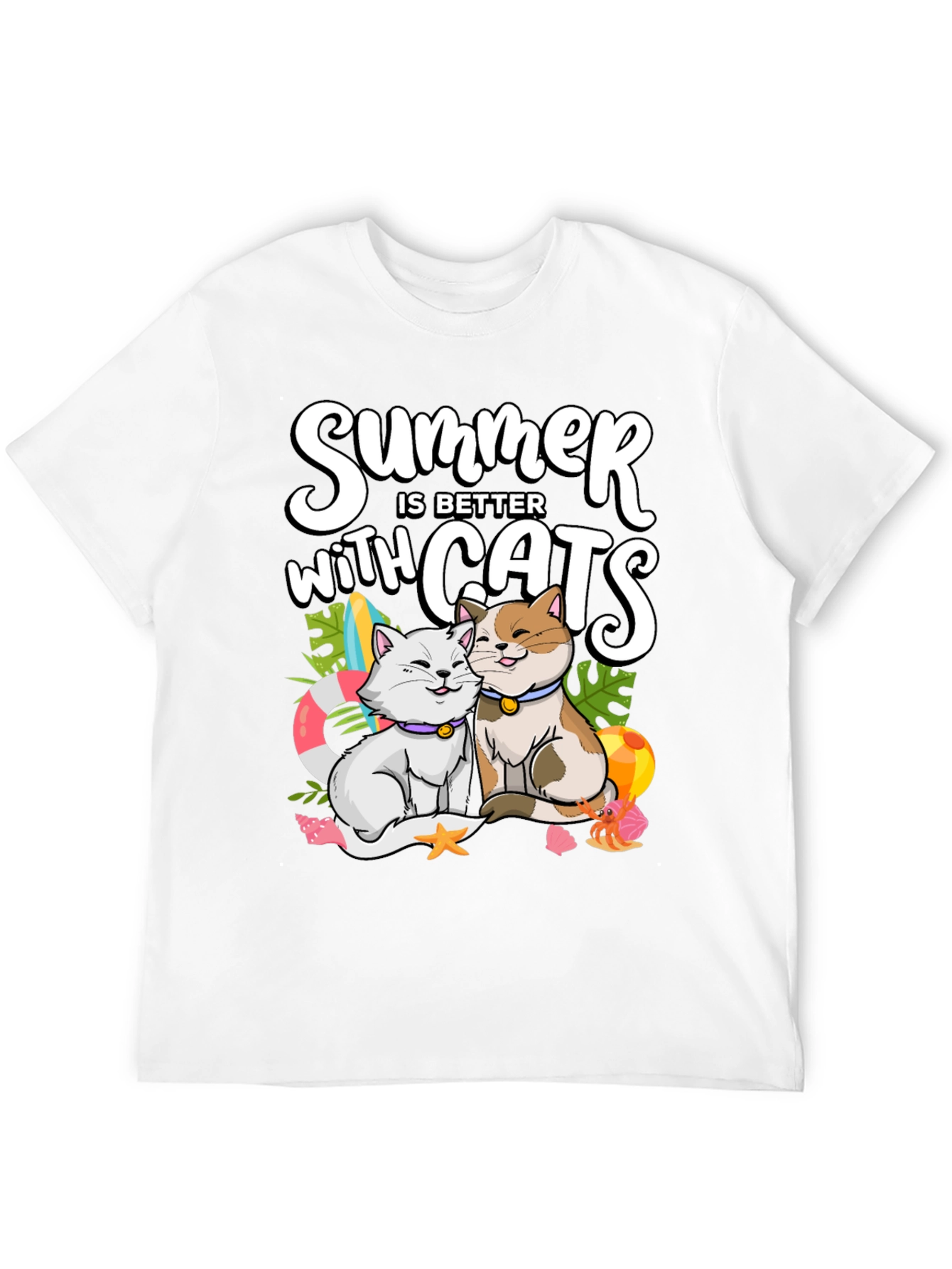Summer Cats T-Shirt: Better with Cats!