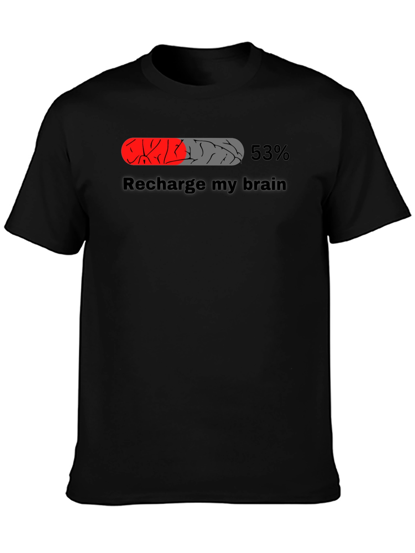 Recharge My Brain T-Shirt - Funny Novelty Tee