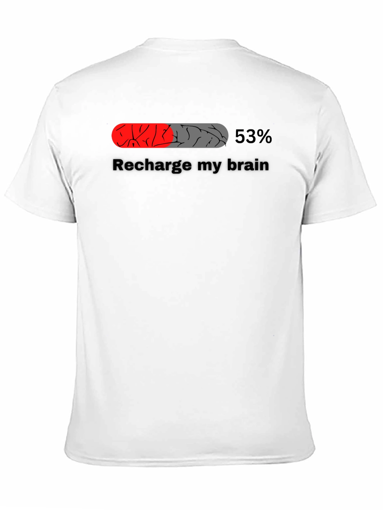 Recharge My Brain T-Shirt - Funny Novelty Tee