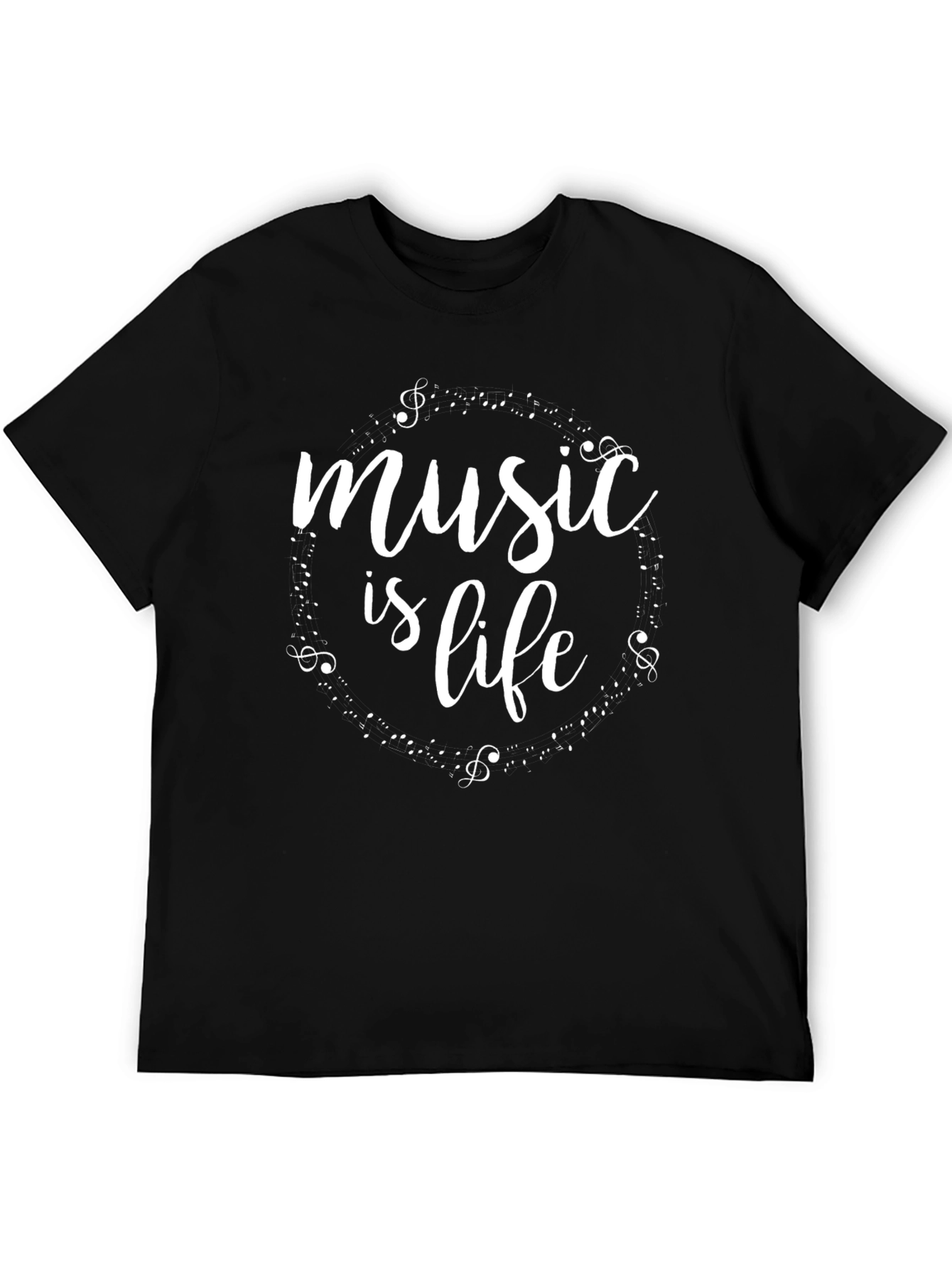 Music is Life Black T-Shirt