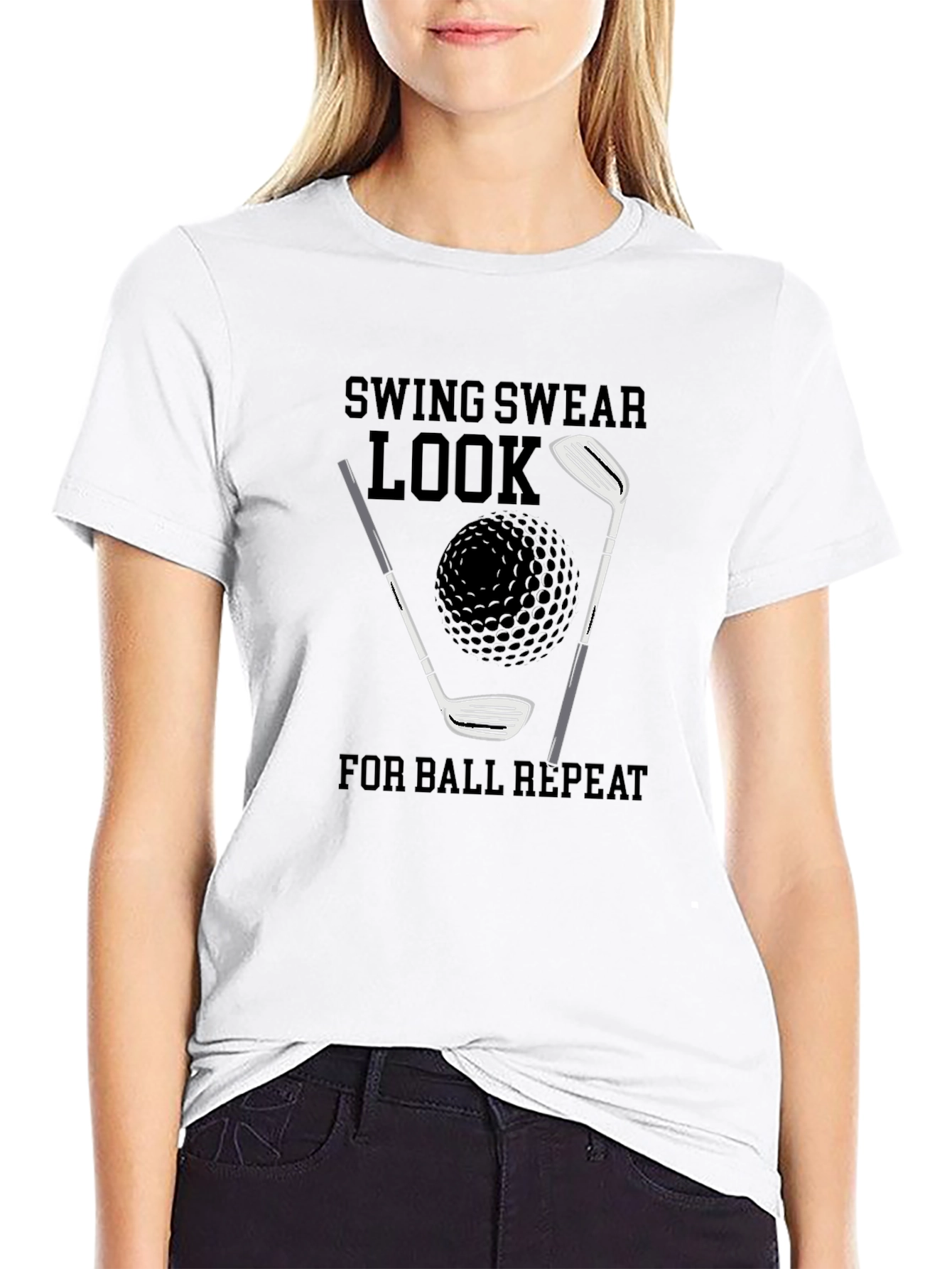 Golf T-Shirt: Swing Swear Look Repeat