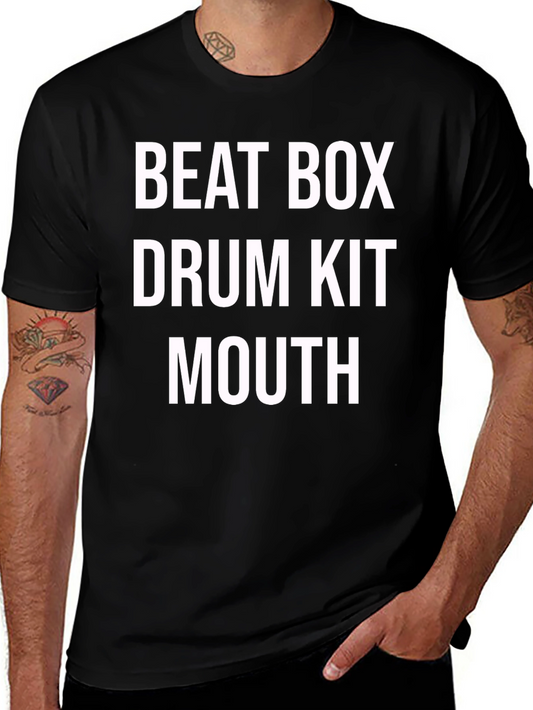 Beat Box Drum Kit Mouth Graphic T-Shirt