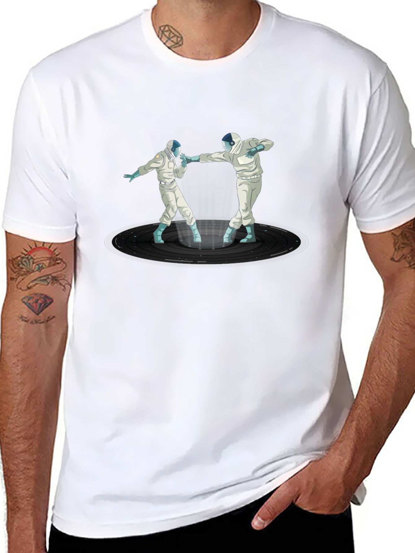 Astronaut Dance Black T-Shirt