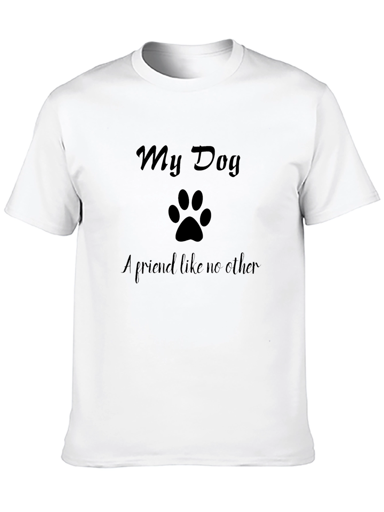 My Dog Paw Print Black T-Shirt
