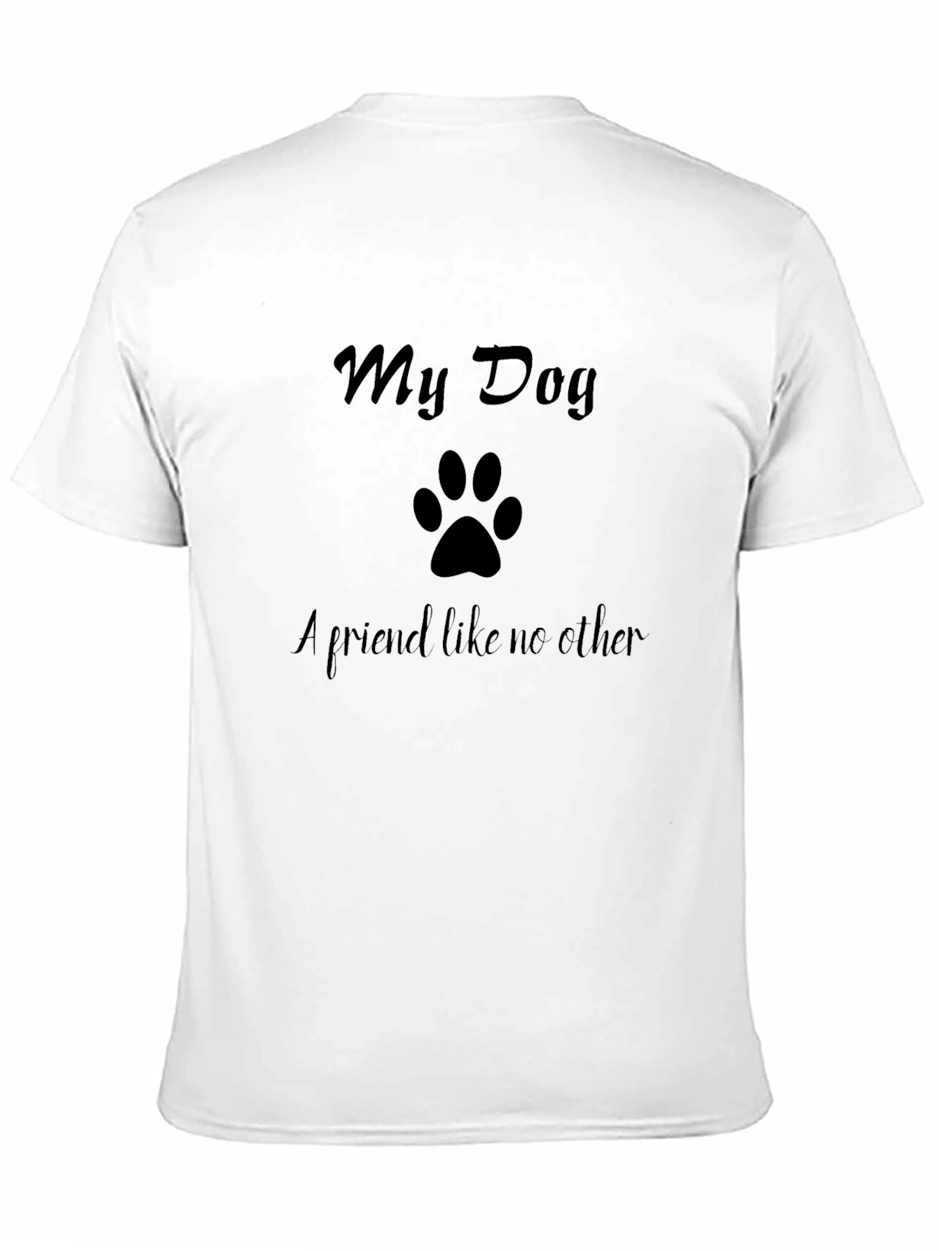 My Dog Paw Print Black T-Shirt