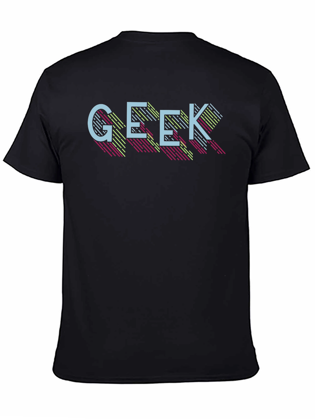 Geek Graphic Tee - Retro Style Black T-Shirt