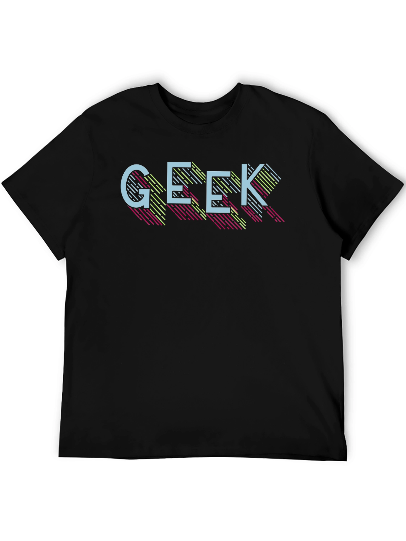 Geek Graphic Tee - Retro Style Black T-Shirt