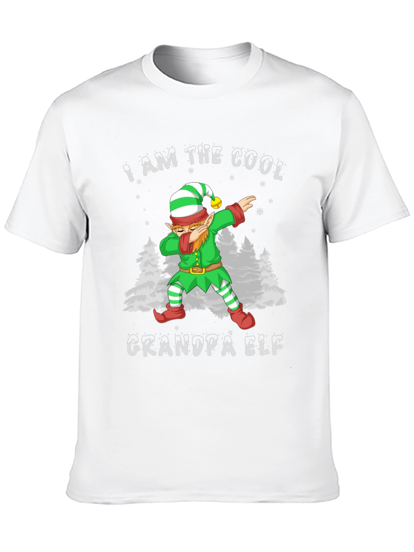 Cool Grandpa Elf Dabbing Christmas T-Shirt