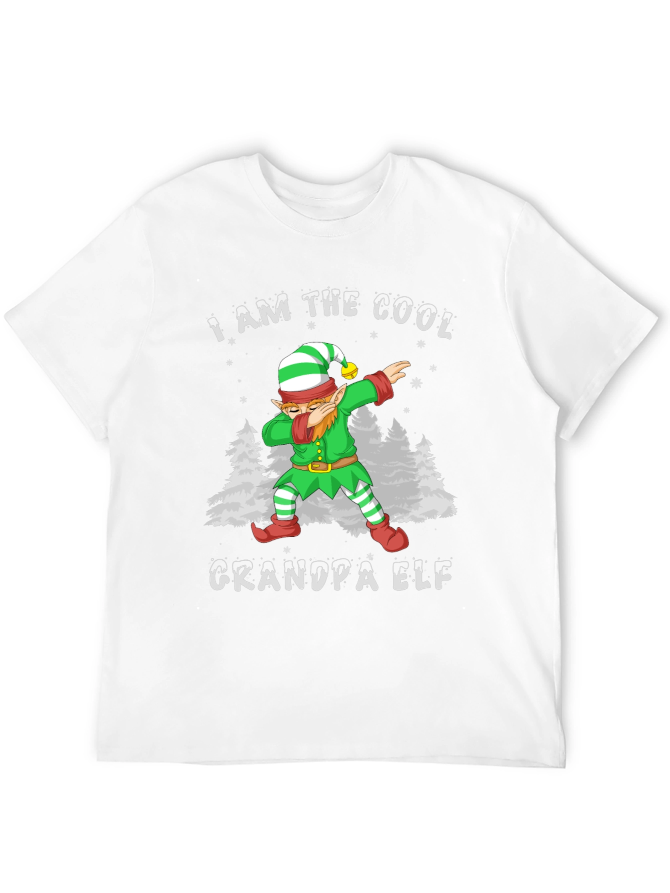 Cool Grandpa Elf Dabbing Christmas T-Shirt