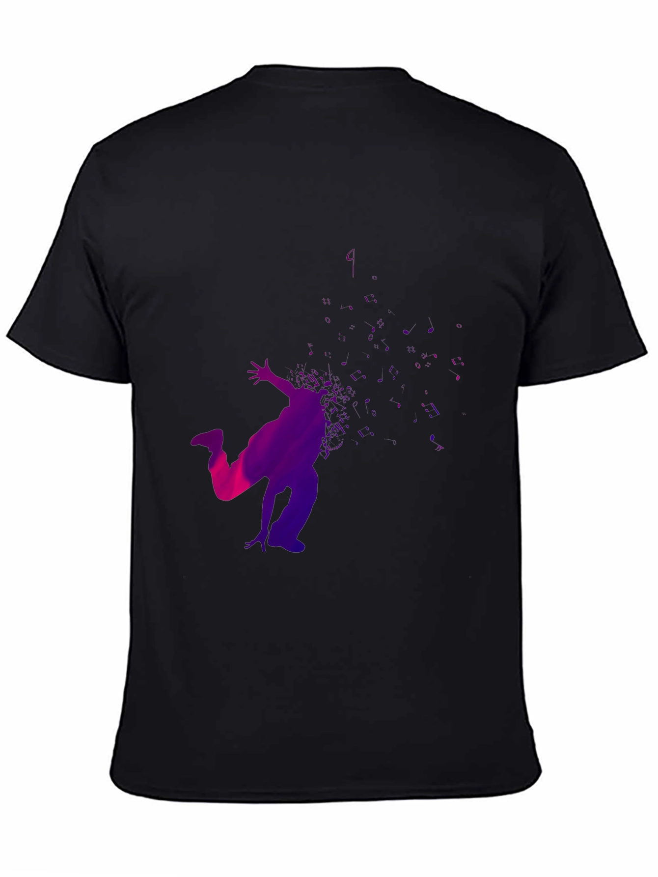 Vibrant Dance Silhouette Tee - Black