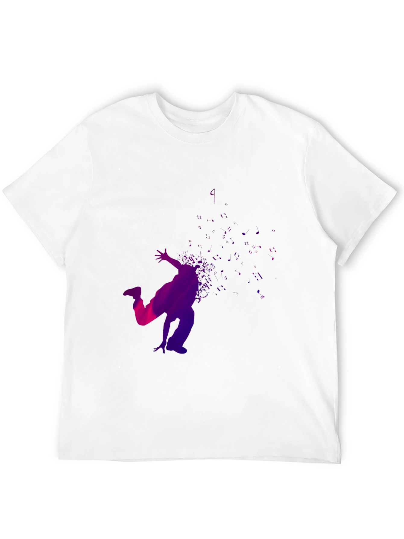 Vibrant Dance Silhouette Tee - Black