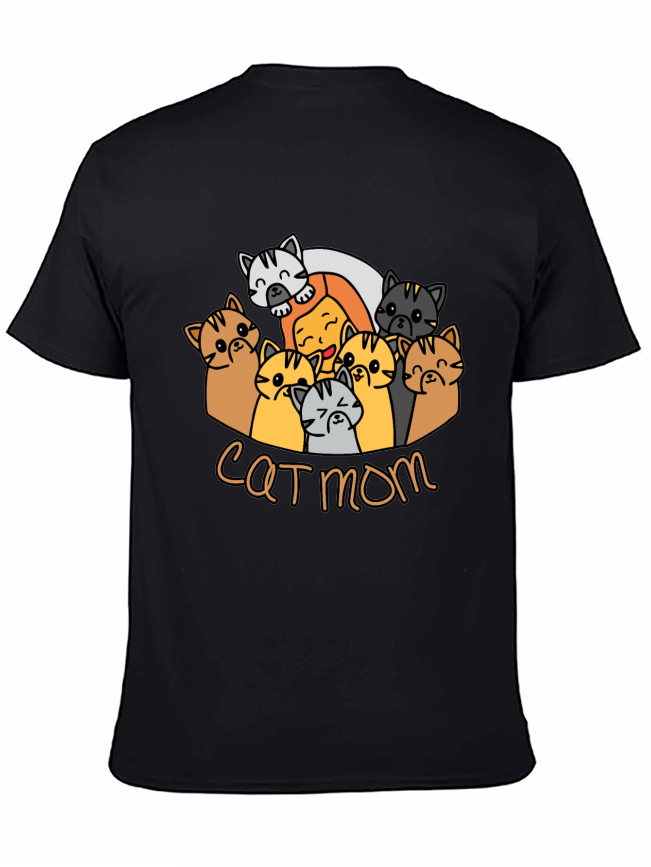 Cat Mom T-Shirt - Cute Cartoon Cats Tee