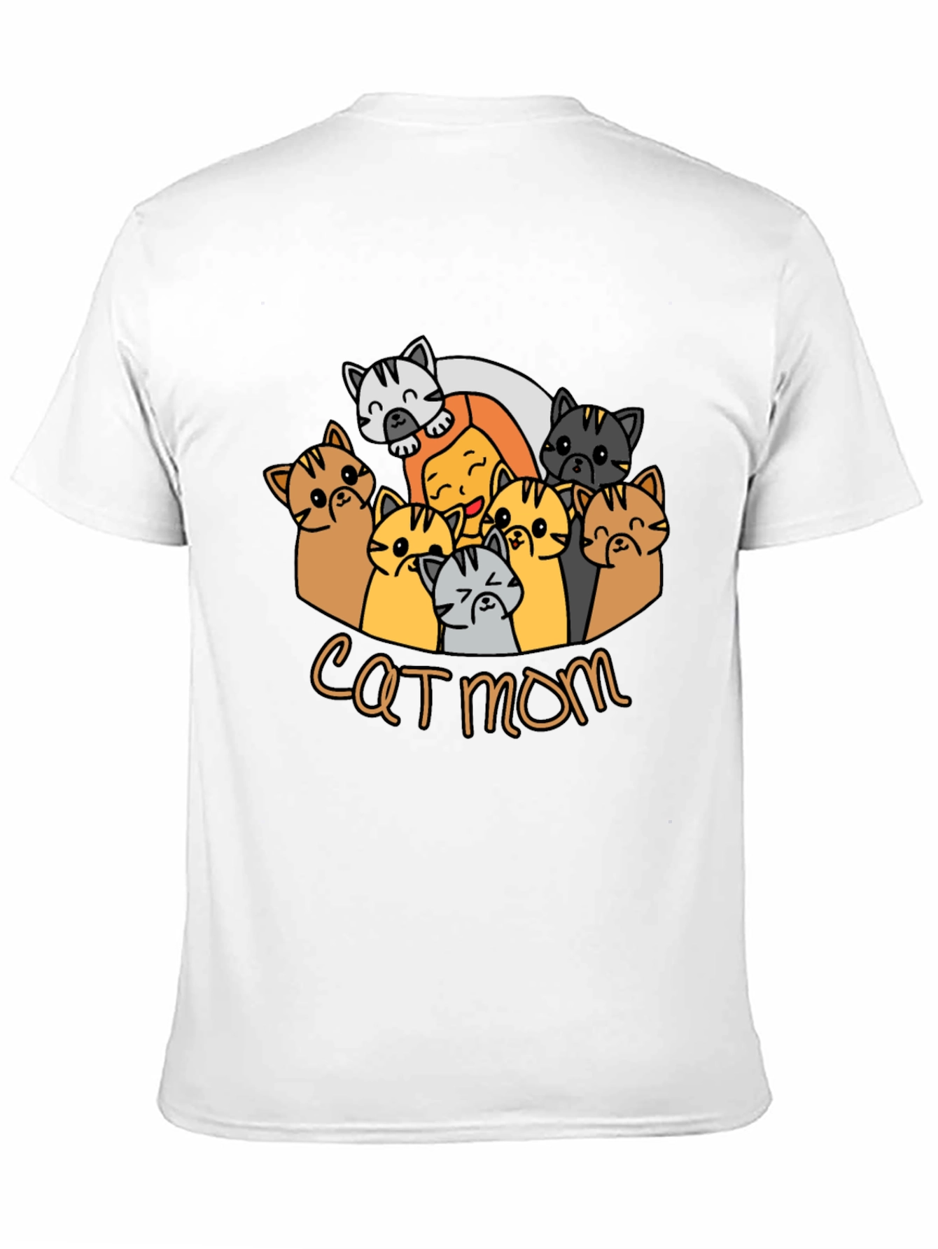Cat Mom T-Shirt - Cute Cartoon Cats Tee
