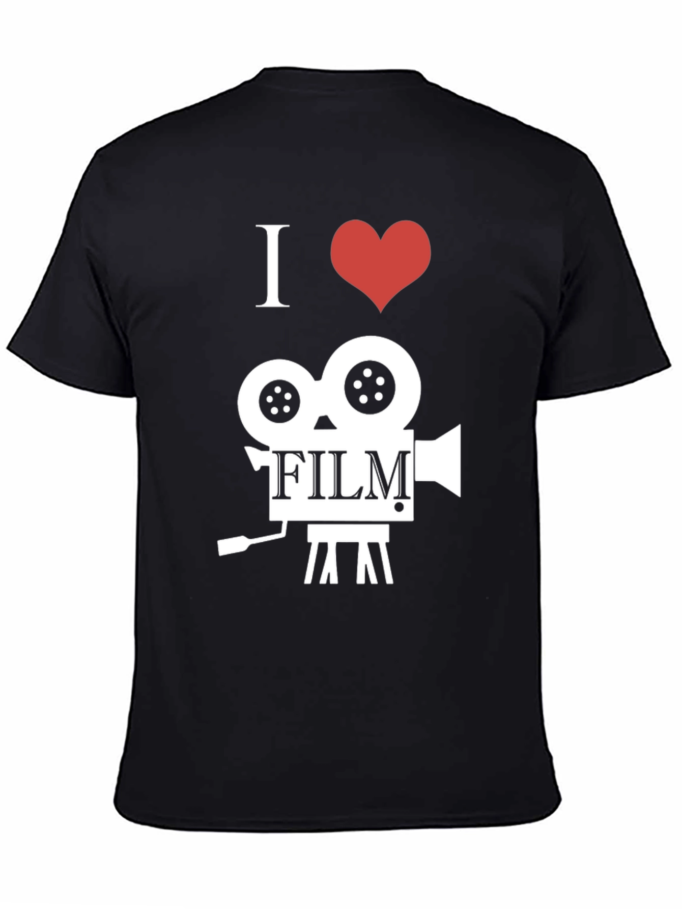 I Heart Film Camera Black Graphic Tee