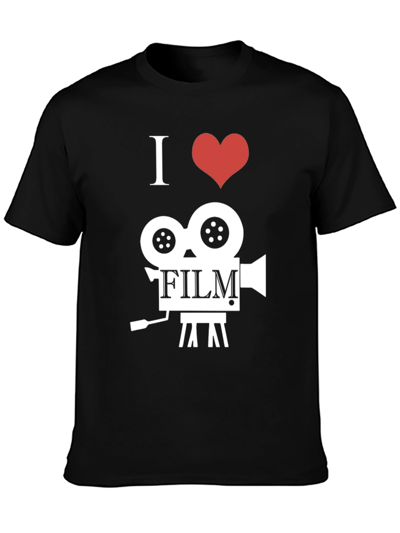 I Heart Film Camera Black Graphic Tee