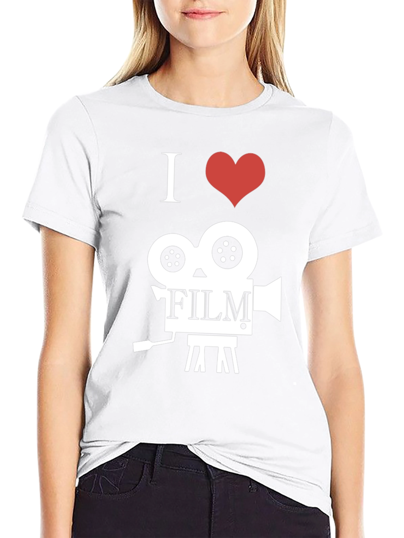I Heart Film Camera Black Graphic Tee