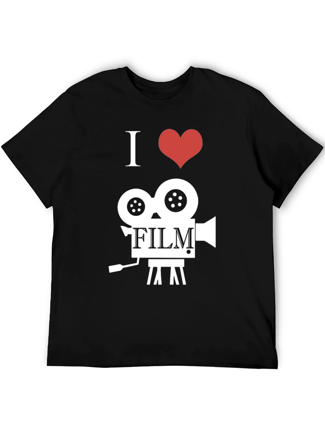 I Heart Film Camera Black Graphic Tee