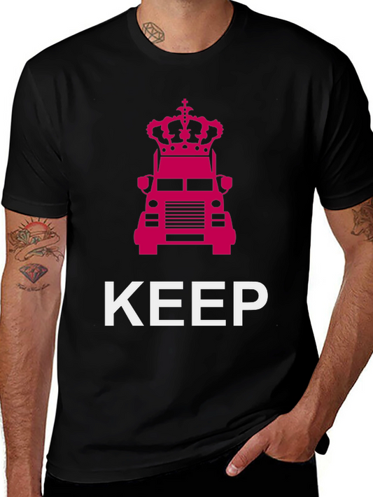 Keep Truckin Crown Graphic Tee - Black
