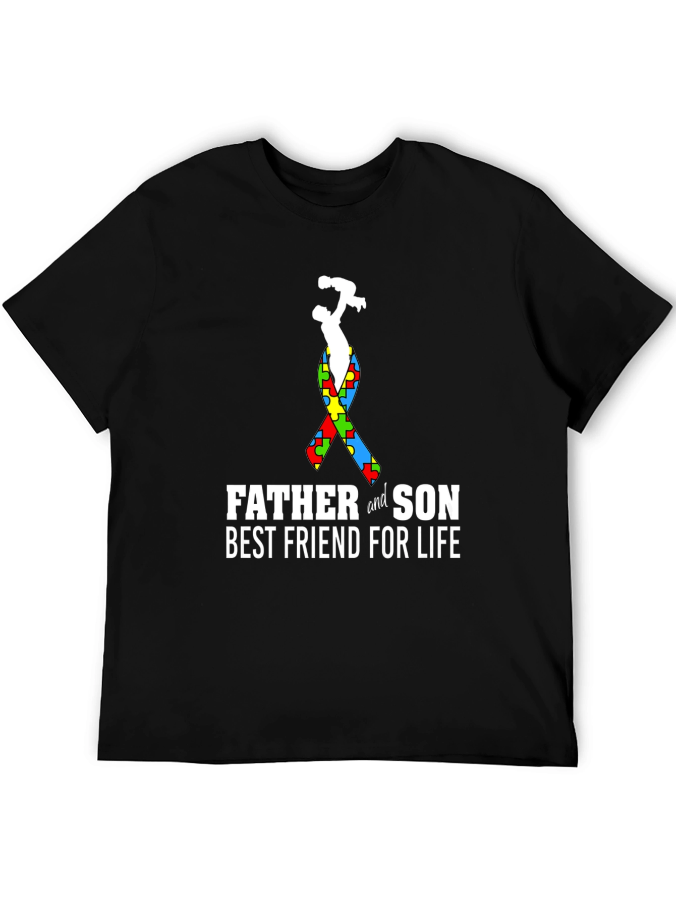 Father and Son Autism Awareness Graphic Tee