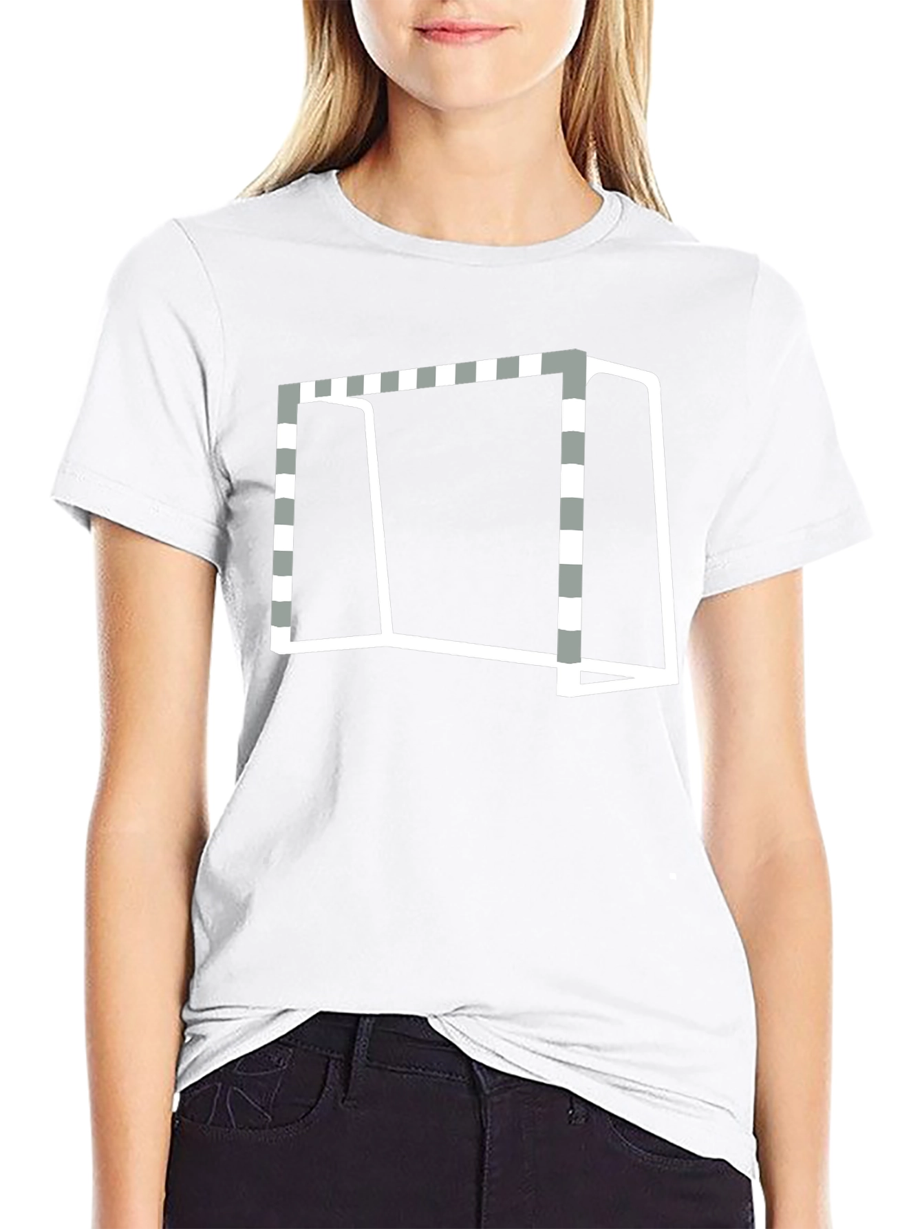 Goal Graphic Tee - Black Cotton Blend T-Shirt