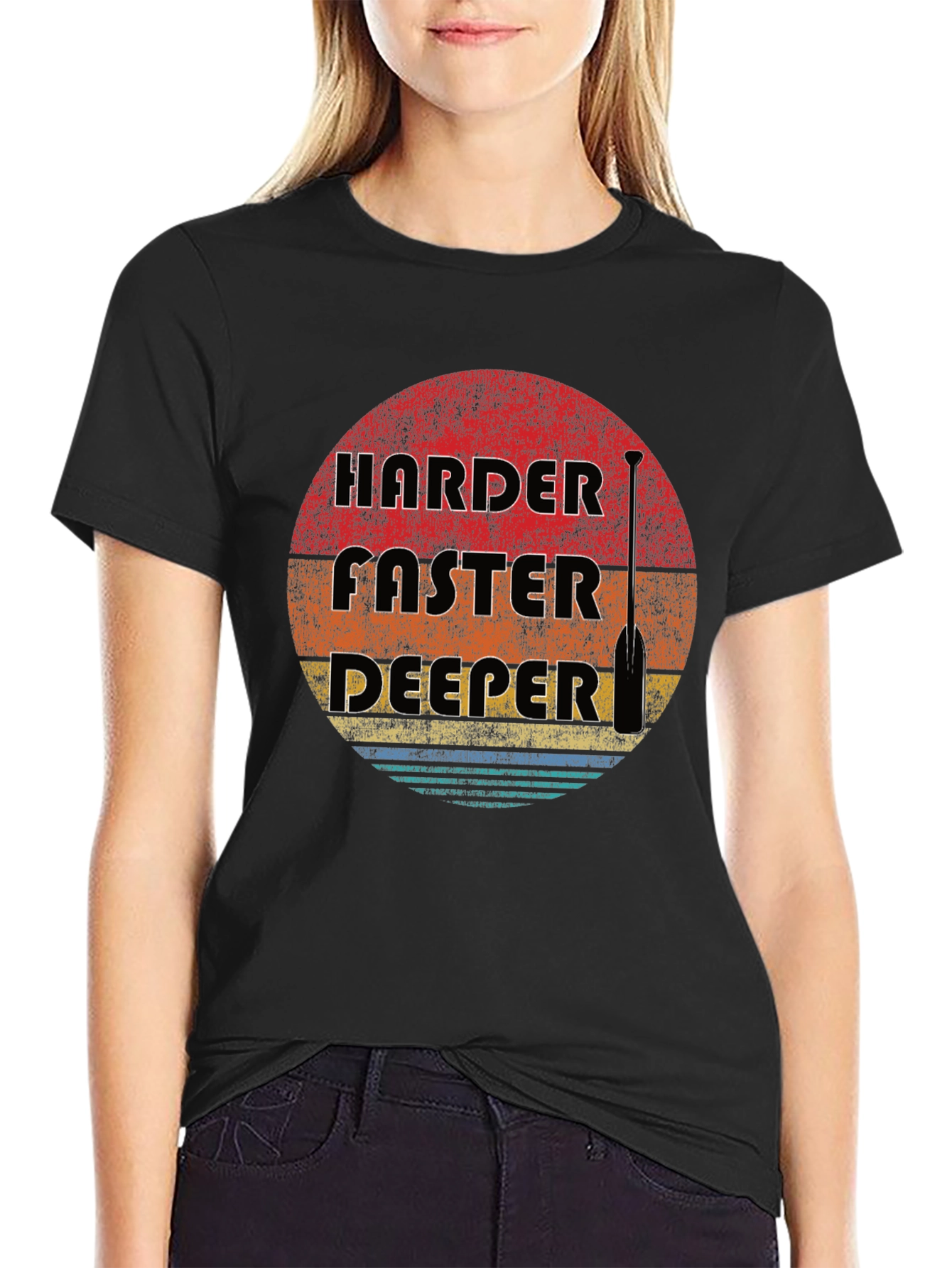 Harder Faster Deeper Paddle Graphic Tee