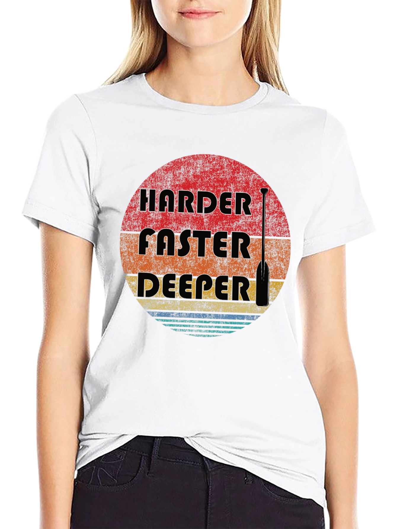 Harder Faster Deeper Paddle Graphic Tee