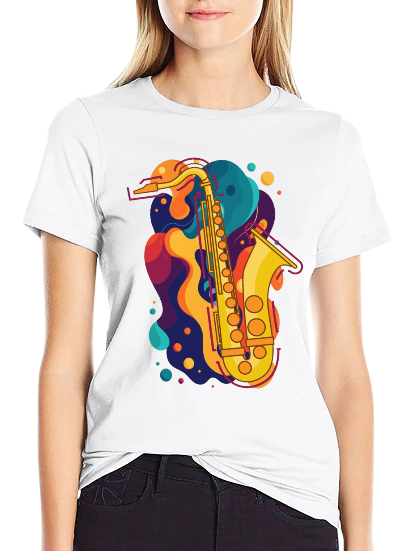 Saxophone Graphic Tee - Music Lovers T-Shirt