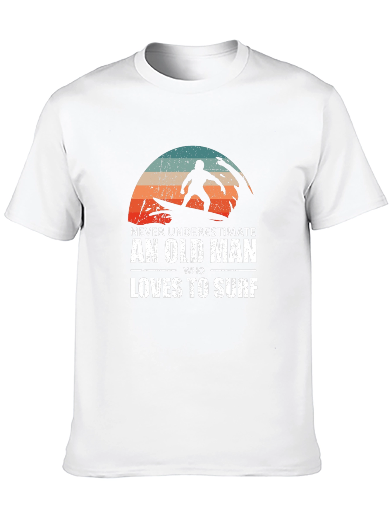 Old Man Surfer Graphic T-Shirt