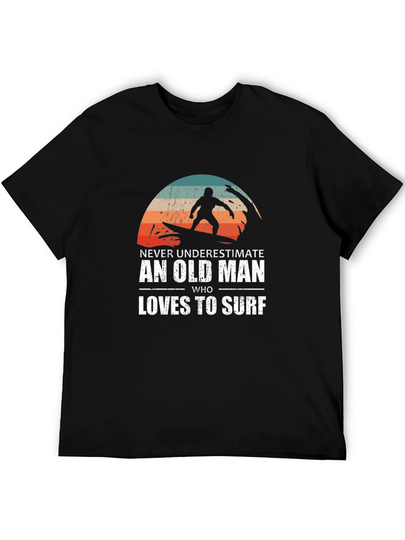 Old Man Surfer Graphic T-Shirt