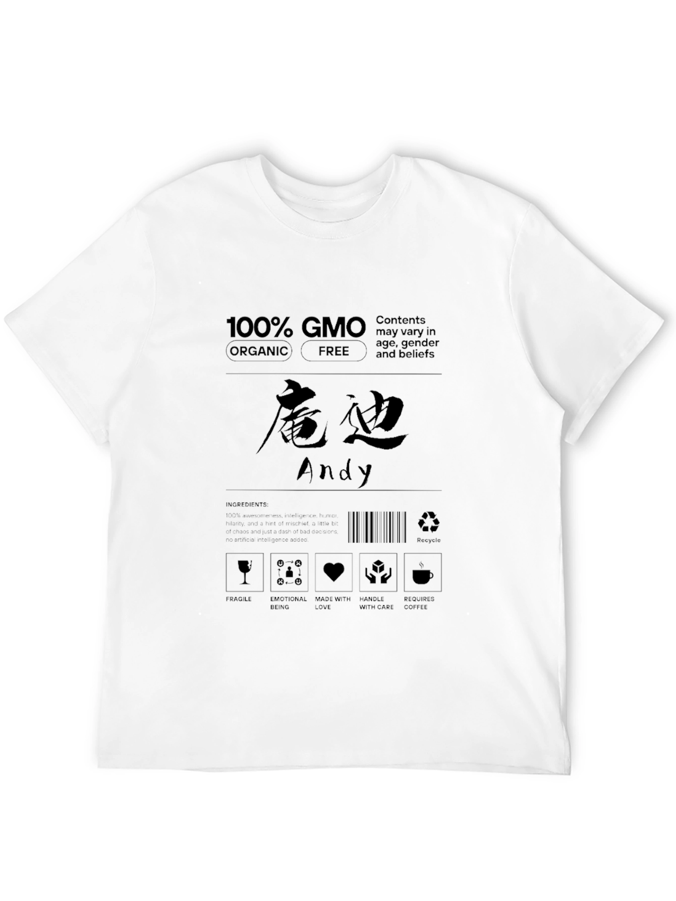 GMO Organic Free T-Shirt - Andy