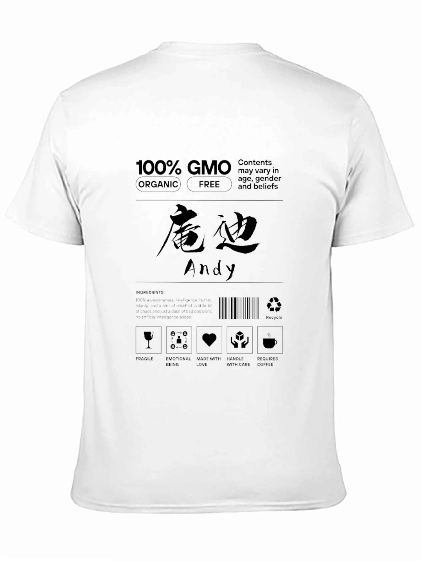 GMO Organic Free T-Shirt - Andy