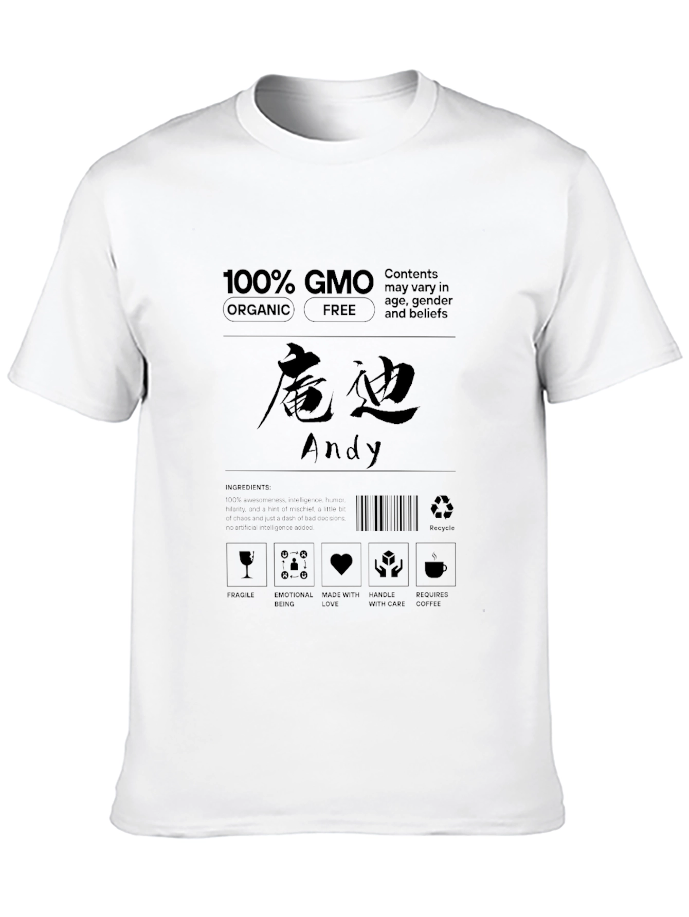 GMO Organic Free T-Shirt - Andy