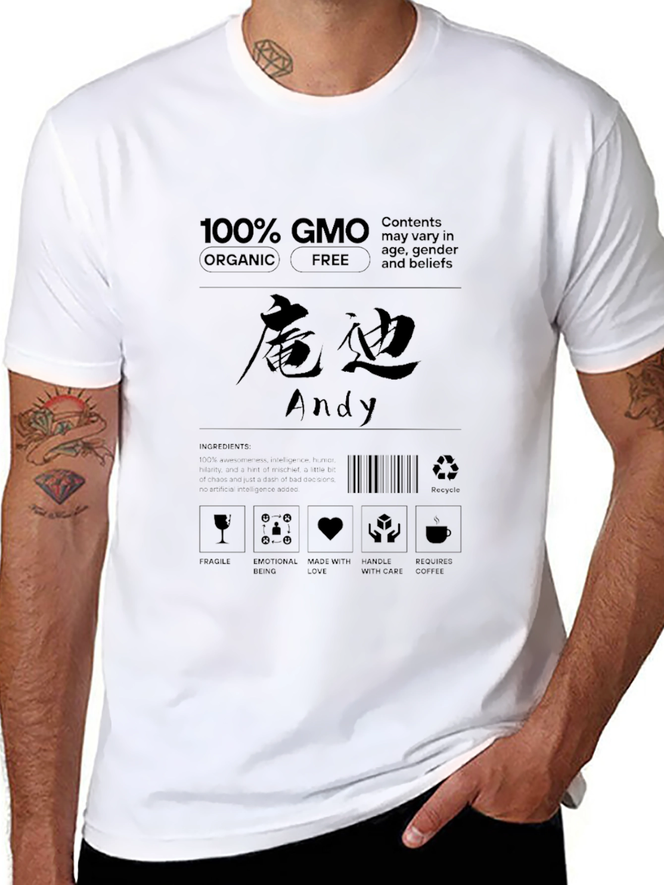 GMO Organic Free T-Shirt - Andy