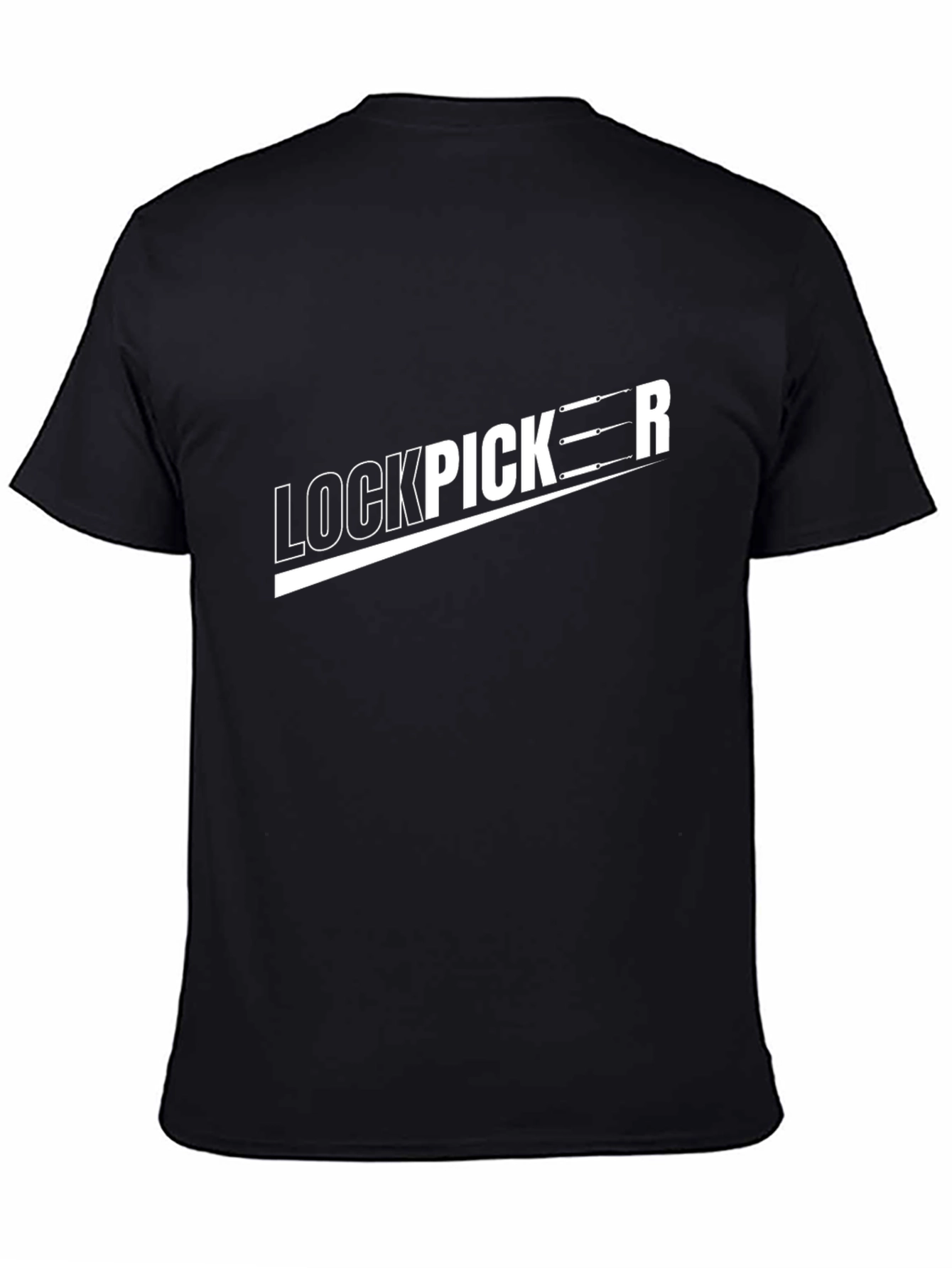 Lockpicker Graphic Tee - Black Cotton Blend T-Shirt