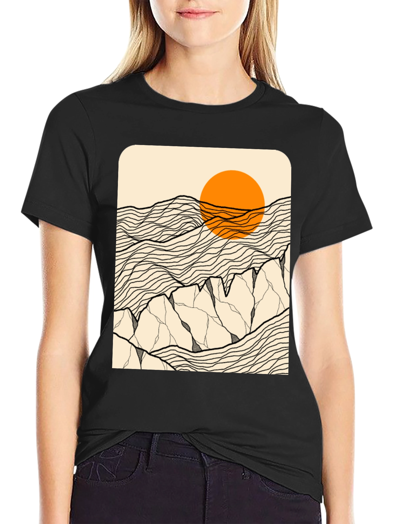 Abstract Mountain Graphic Tee