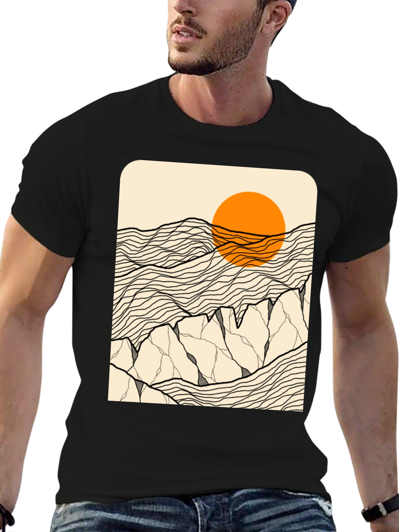 Abstract Mountain Graphic Tee
