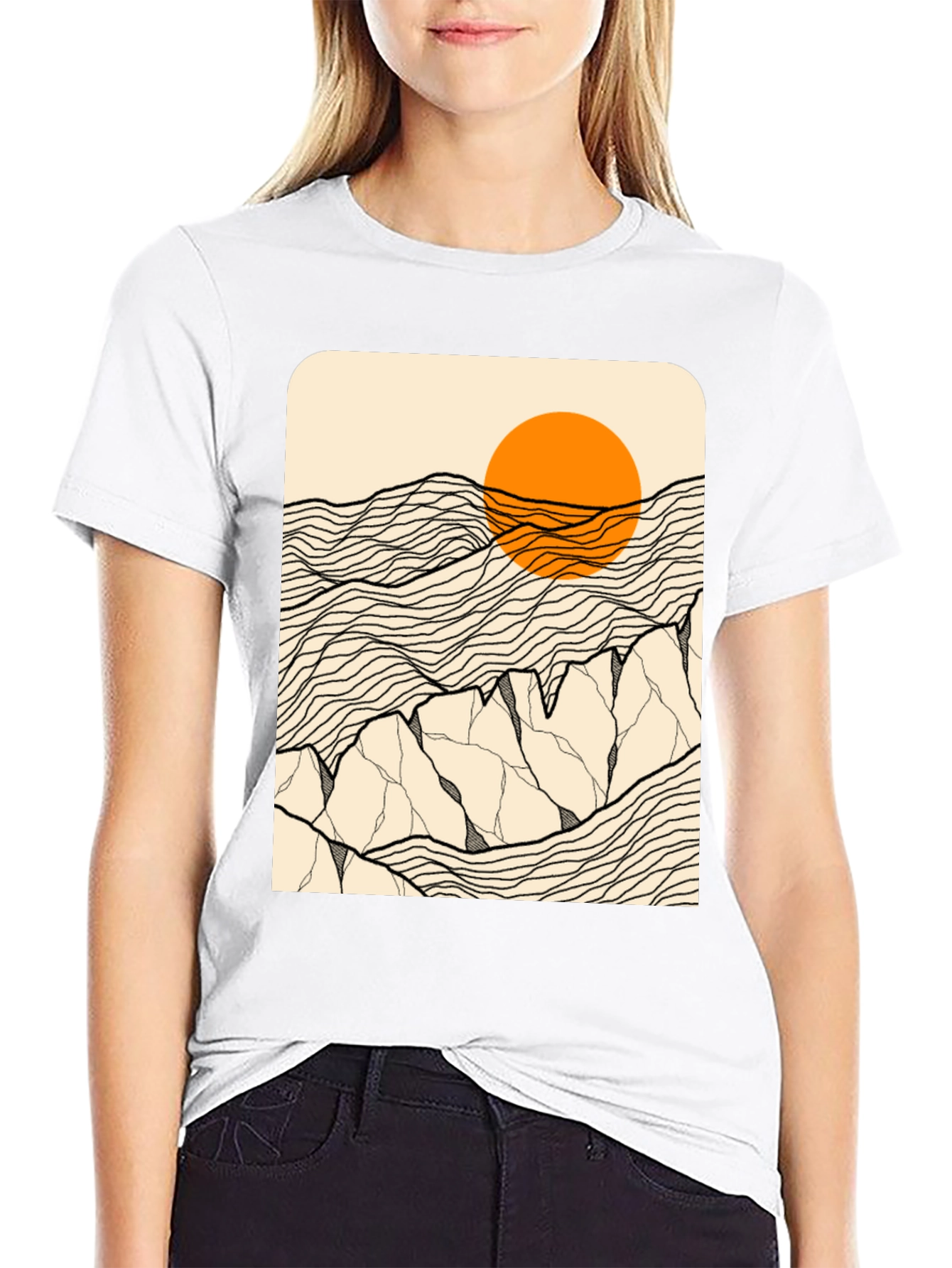 Abstract Mountain Graphic Tee