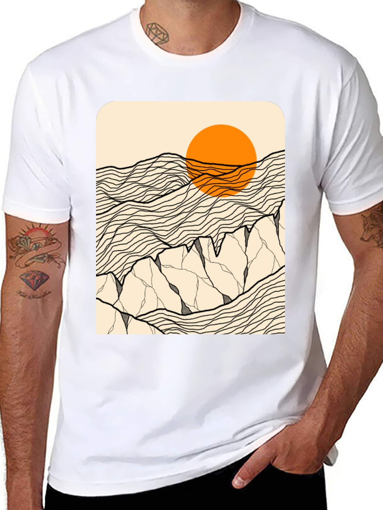 Abstract Mountain Graphic Tee