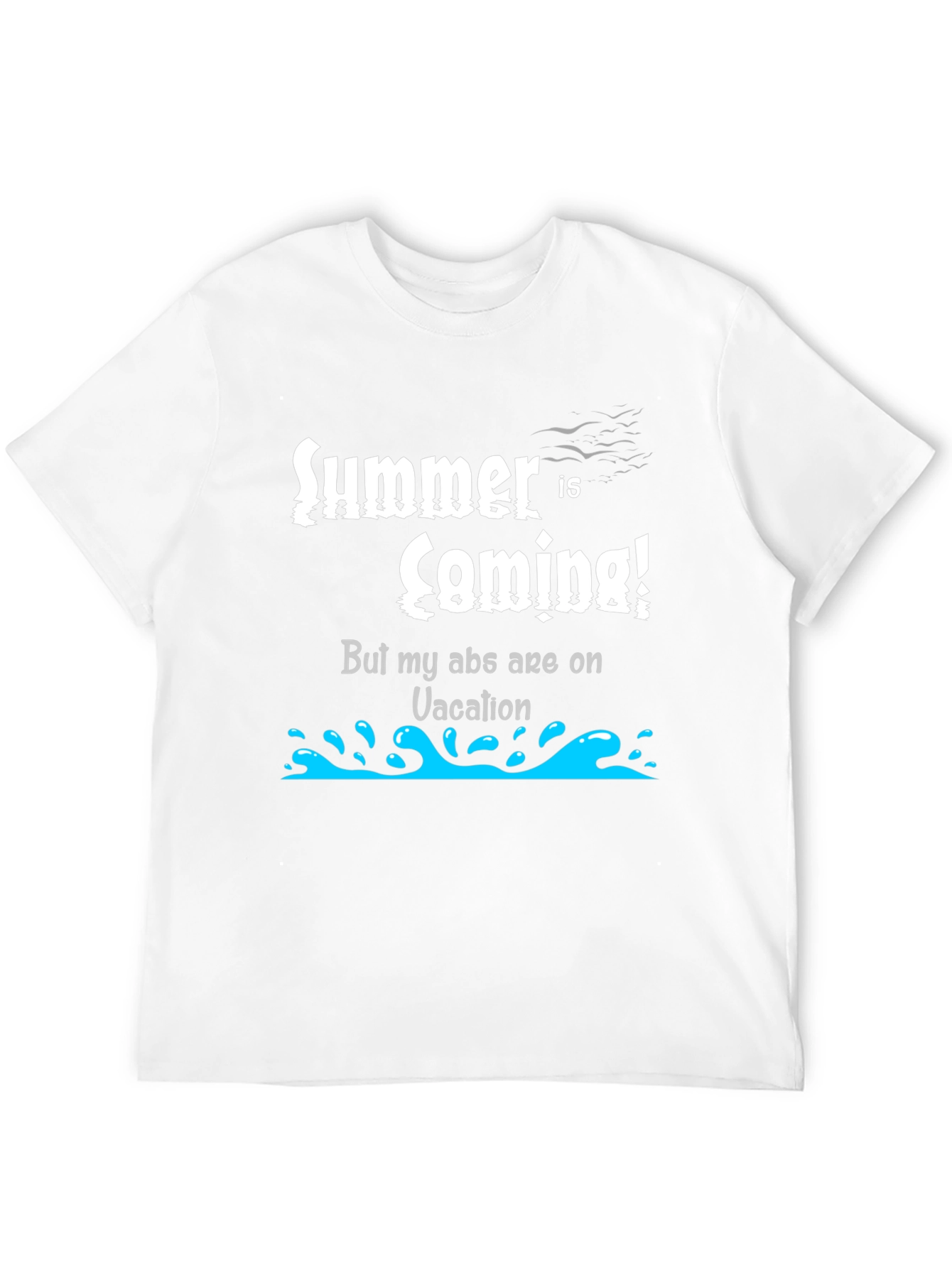 Summer Abs Vacation T-Shirt Funny Gym Tee