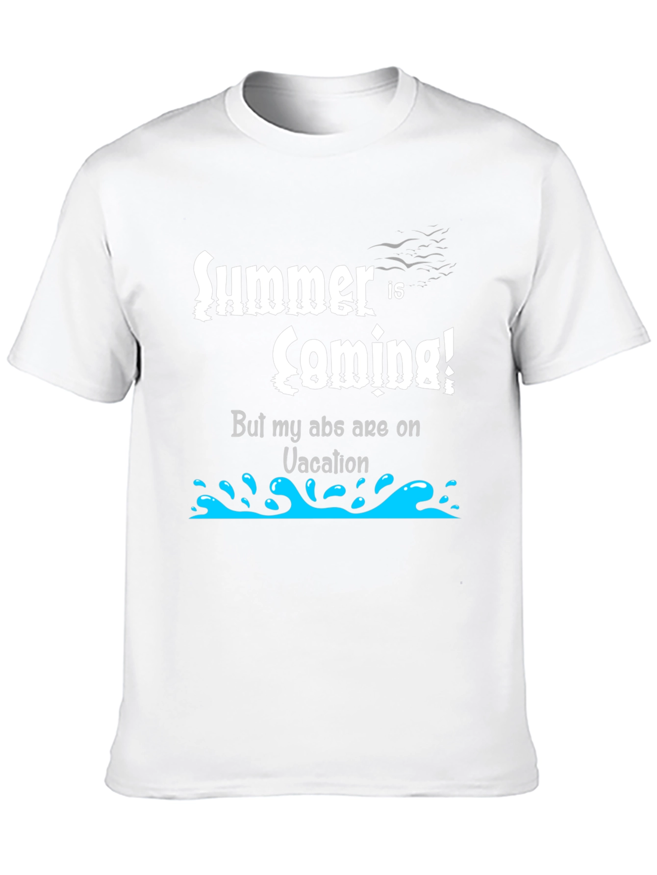 Summer Abs Vacation T-Shirt Funny Gym Tee