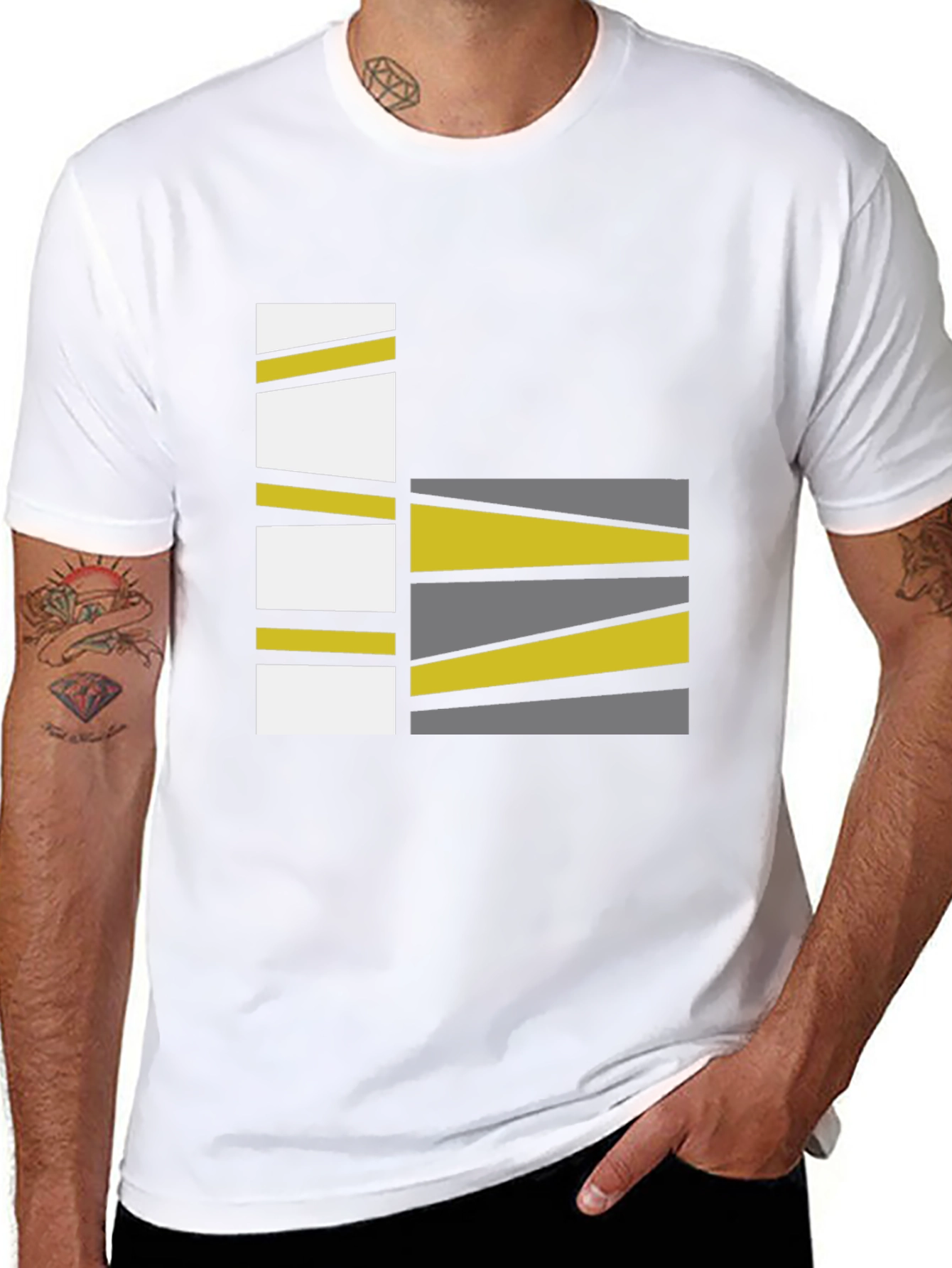 Abstract Geometric Graphic Print Tee